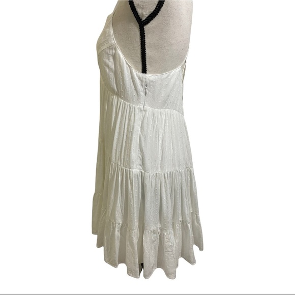 Inmod womens mini dress tiered v-neck rayon back crisscross pattern Small - Picture 4 of 15